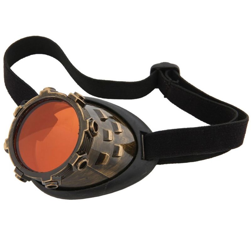 HalloweenCostumes.com    Men's CyberSteam Eye Patch Goggle Orange, Yellow, 3 of 4