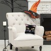 C&F Home Black Cat Small Petite Hooked Halloween Accent Pillow, 8" x 8" - 4 of 4
