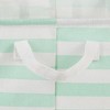 Design Imports Set of 2 Rectangle L 10.5'' x 17.5'' x 10'' Pe Coated Cotton Poly Laundry Bins Stripe Aqua - 3 of 4