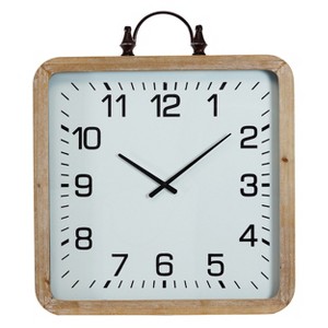 VIP Wood 28 in. White Framed Clock - 1 of 4