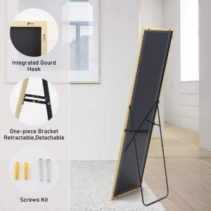 Sleek Aluminum Standing Mirror - 1 of 4