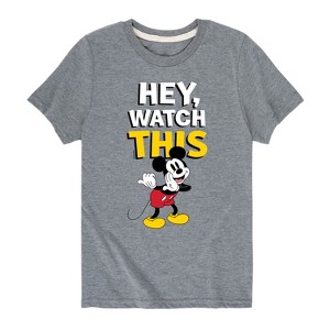 Boys' - Disney - Mickey Hey, Watch This Short Sleeve Graphic T-Shirt - 1 of 4