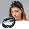 Unique Bargains Women's Bling Twisted Faux Pearl Velvet Headband Hairband Accessories 1.2 Inch Wide 1 Pc - 2 of 4