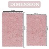 Bell Flower Collection Tufted Bath Rugs, Extra Soft and Absorbent, Non-Slip Bath Mats, Machine Washable Bath Mats, and Tub, 2 Piece Set(M+L), Pink - 3 of 4