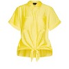 Women's Plus Size Relaxed Summer Shirt - yellow | CITY CHIC - 4 of 4