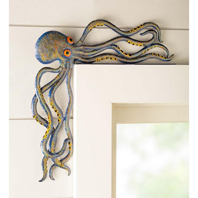 Wind & Weather Handcrafted Reclaimed-Metal Octopus Door Crawler, 2 of 3