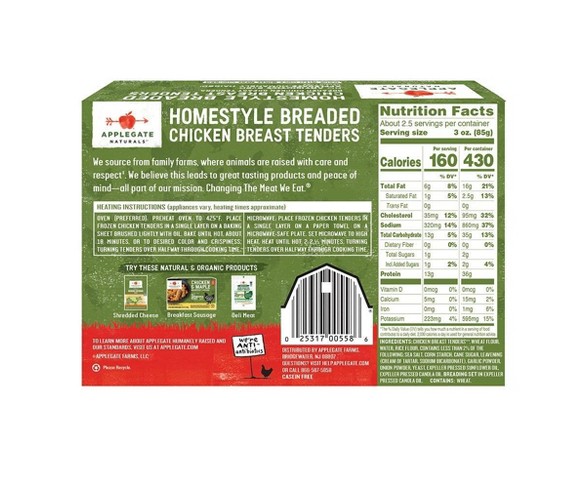 Applegate Natural Homestyle Chicken Tenders - 8oz