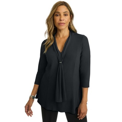 Jessica London Women's Plus Size Stretch Ring Detail Tunic