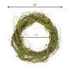 Sullivans Artificial Woven Twig Wreath 24"H Brown - 4 of 4