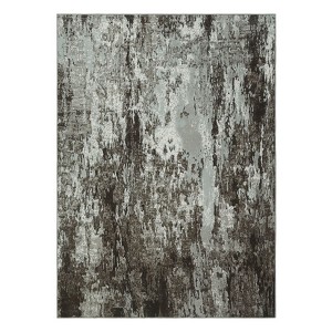 Washable Modern Abstract Rug Non Slip Low Pile Rug Soft Contemporary Throw Floor Cover Foldable Indoor Carpet for Living Room Bedroom - 1 of 4