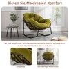 MOONMISS Outdoor Rocking Chair, Patio Oversized Wicker Egg Rocking Chair,Indoor & Outdoor Comfy Rocker Chair with Thick Cushion - 3 of 4