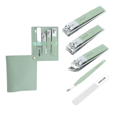 Unique Bargains Square Rotation Nail Clipper Kit 5-piece Set