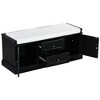 VYNXARIA Storage Bench with 2 Drawers and 2 Cabinets, Shoe Bench with Removable Cushion for Living Room, Entryway - 3 of 4