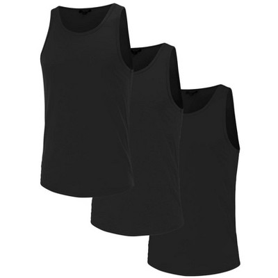 Men's 3 Pack Tank Tops Workout Shirt Quick Dry Sleeveless Gym Stringer Muscle T-Shirts