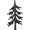 Northlight Metal Trees with Wood Base Christmas Decorations - 11" - Black - Set of 2 - 3 of 4
