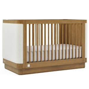 babyGap by Delta Children Callie 4-in-1 Convertible Crib with Upholstered End Panels - Acorn/White - 1 of 4