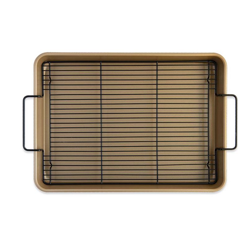 Nordic Ware Nonstick High-Sided Oven Crisp Baking Tray,Gold, 1 of 9