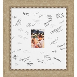 Astor Signature Mat Picture Frame – Guest Book Alternative for Weddings, Graduations, or Retirement – Autograph Photo Mat for Signature Board - 1 of 4