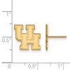 Black Bow Jewelry 10k Yellow Gold Houston Cougars NCAA Post Earrings - 2 of 3