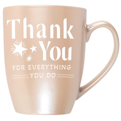 Elanze Designs Thank You Everything You Do Precious Pearl 10 ounce New Bone China Coffee Cup Mug