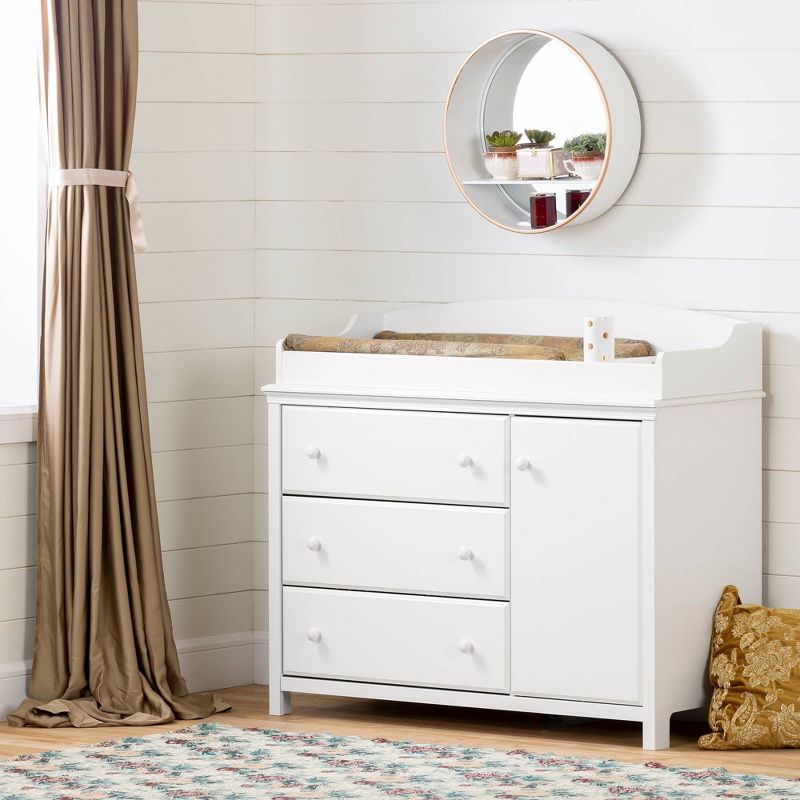 Cotton Candy Changing Table with Station - Pure White - South Shore, 3 of 12