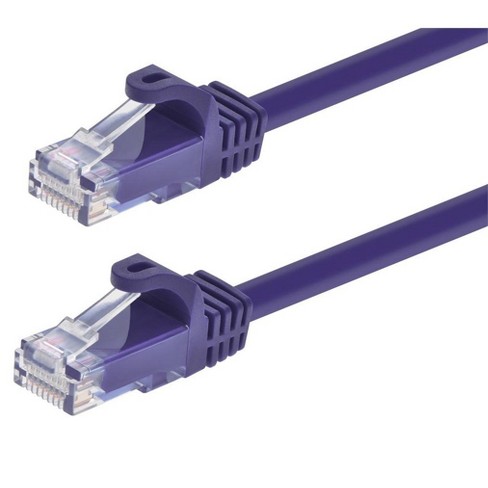 Monoprice Cat6 Ethernet Patch Cable - 3 Feet - Purple | Network Internet Cord - RJ45, Stranded, 550Mhz, UTP, Pure Bare Copper Wire, 24AWG - Flexboot - image 1 of 2