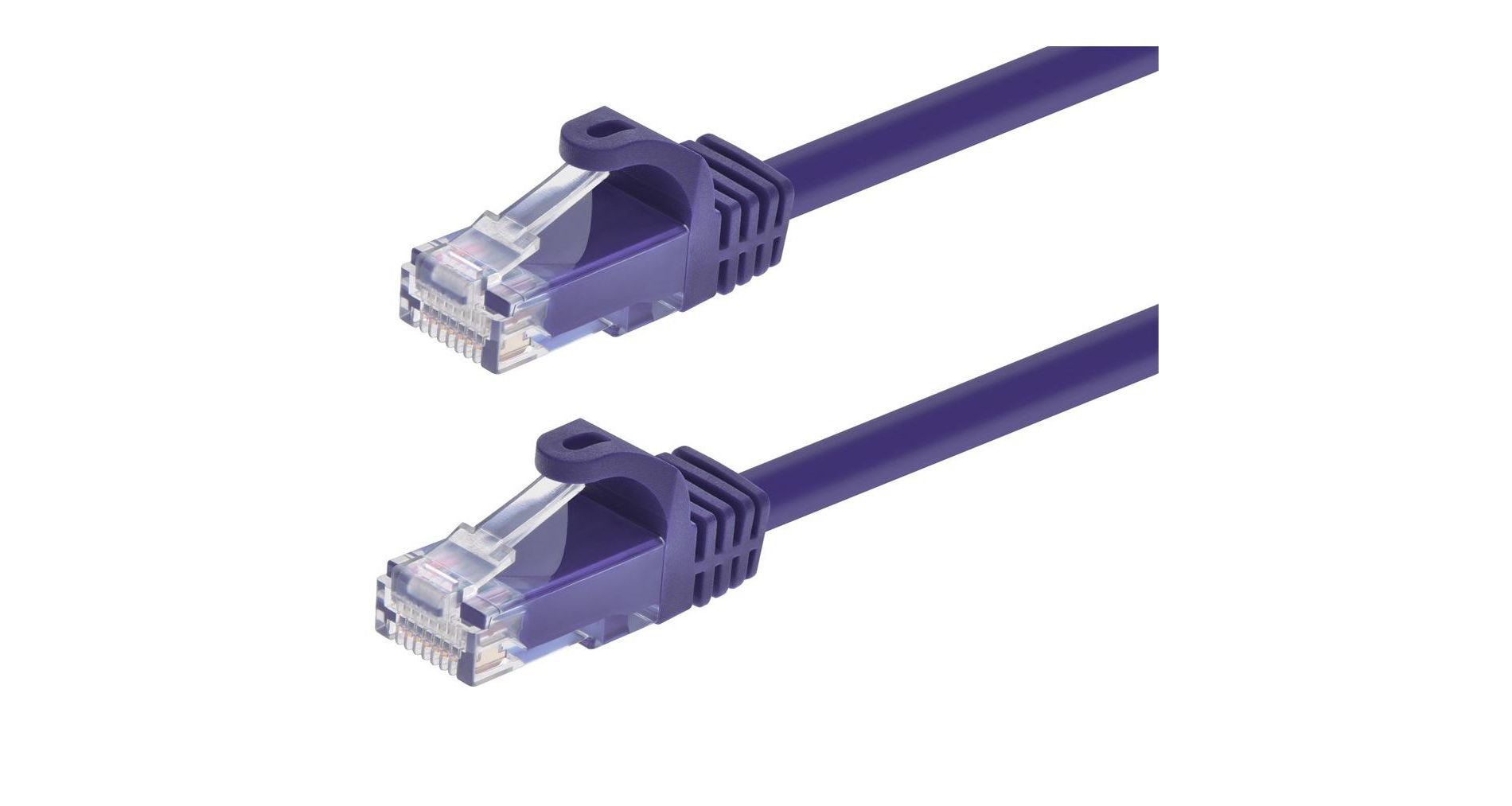 Monoprice Cat6 Ethernet Patch Cable - 3 Feet - Purple | Network Internet Cord - RJ45, Stranded, 550Mhz, UTP, Pure Bare Copper Wire, 24AWG - Flexboot