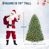 Pre-Lit Artificial Christmas Tree, Collapsible Stand, Foot Pedal Switch, PVC Tips, Metal Base, Easy Assembly, Green - 2 of 4