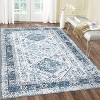 Washable Oriental Rug Non-Slip Ultra-Soft Vintage Medallion Low Pile Carpet Foldable for Living Room Bedroom Dorm - 2 of 4