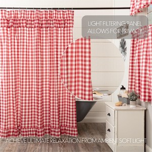 Annie Buffalo Red Check Ruffled Shower Curtain 72x72 - 1 of 1