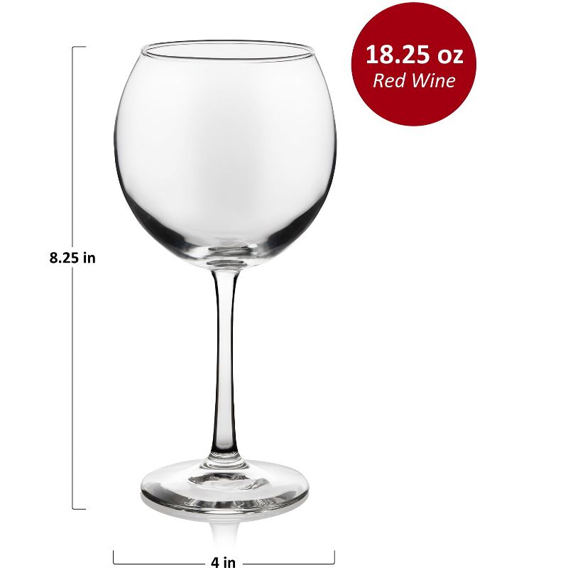 Libbey Vina Red Wine Glasses, 18.25-ounce, Set of 6, 5 of 7