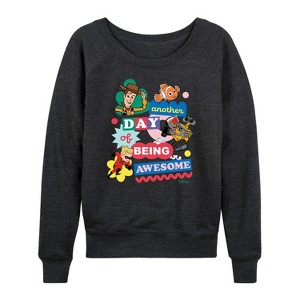 Women's - Disney - Another Day Of Being Awesome Lightweight French Terry Slouchy - 1 of 4