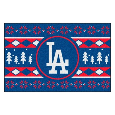 MLB Los Angeles Dodgers 19"x30" Holiday Sweater Rug