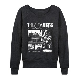 Women's - The Conjuring - Conjuring Zine Lightweight French Terry Wide Neck Long Sleeve Graphic Shirt - 1 of 4