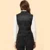 INSPIRE CHIC Women's Buttoned Washed Denim Vest with Faux Chest Flap Pockets - 4 of 4