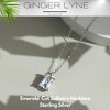 Emerald Cut Solitaire Necklace for Women Sterling Silver 4 Ct Cubic Zirconia 18" Chain Ginger Lyne - 2 of 4