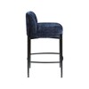 Meridian Furniture,Burton Navy Chenille Fabric Stool, Set of 2 - 4 of 4