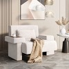 FONTOI Mid-Century Living Room Accent Chair Oversized Chair Comfy Sofa Chair Bedroom Lazy Reading Chair with Pillow, Beige 48"* 38"*32.3" - 2 of 4