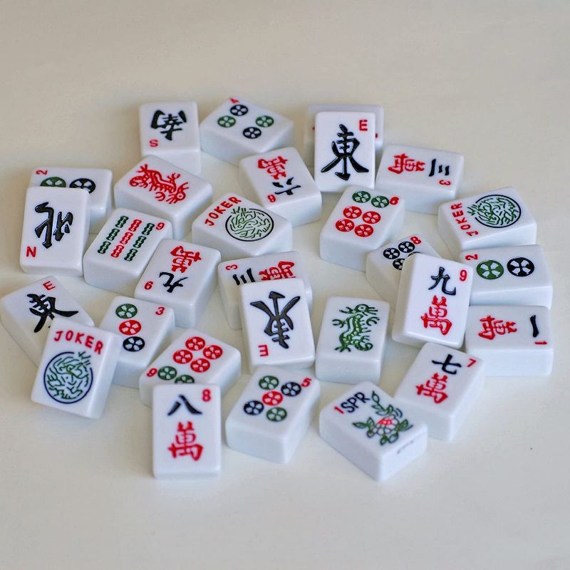 WE Games Aluminum & Black Mahjong - American Style, 3 of 6