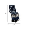 HomeRoots 52" X 67" Blue Quilted Wool Abstract Throw Blanket - 3 of 4