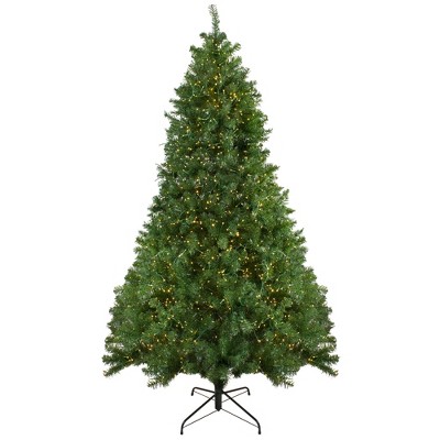 Northlight 7.5' Pre-Lit Artificial Christmas Tree Pike River Fir - Multi-Color LED Lights