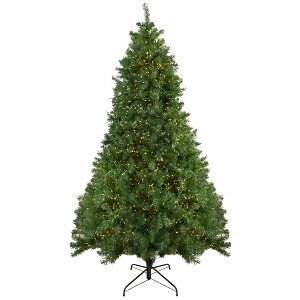Northlight 7.5' Pre-Lit Artificial Christmas Tree Pike River Fir - Multi-Color LED Lights - 1 of 4