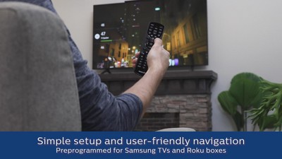 Black Universal Remote Control for TV and Media Devices