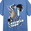 Regular Show Mordecai & Rigby Geometric Art Women's Blue Heather Crew Neck Short Sleeve Night Shirt - 2 of 2