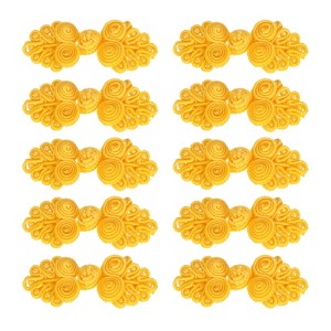 Unique Bargains Nylon Tang Suit Dress Sweater Handmade Sewing Fasteners Knot Closure Buttons 10 Sets - 1 of 4