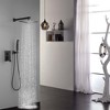 ChicFurnit Showerheads Rainfall Shower Head with Handheld Spray Combo Extention Arm High Pressure Showerheads for Bathroom, Black, 17.32"*14"*7" - 4 of 4