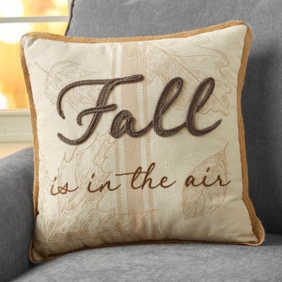 Lakeside Fall Is In The Air Harvest Throw Pillow - Decorative Autumn Home Accent