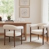 Art Leon Mid Century Modern Upholstered Kitchen Dining Chairs with Solid Wood Frame and Curved Back - 2 of 4