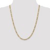 Black Bow Jewelry 10k Yellow Gold 5.35mm Hollow Figaro Chain Necklace - 2 of 4