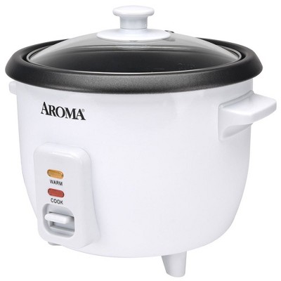 Aroma 48 Ounces Non-Stick Rice Cooker Model ARC-363NG White Refurbished
